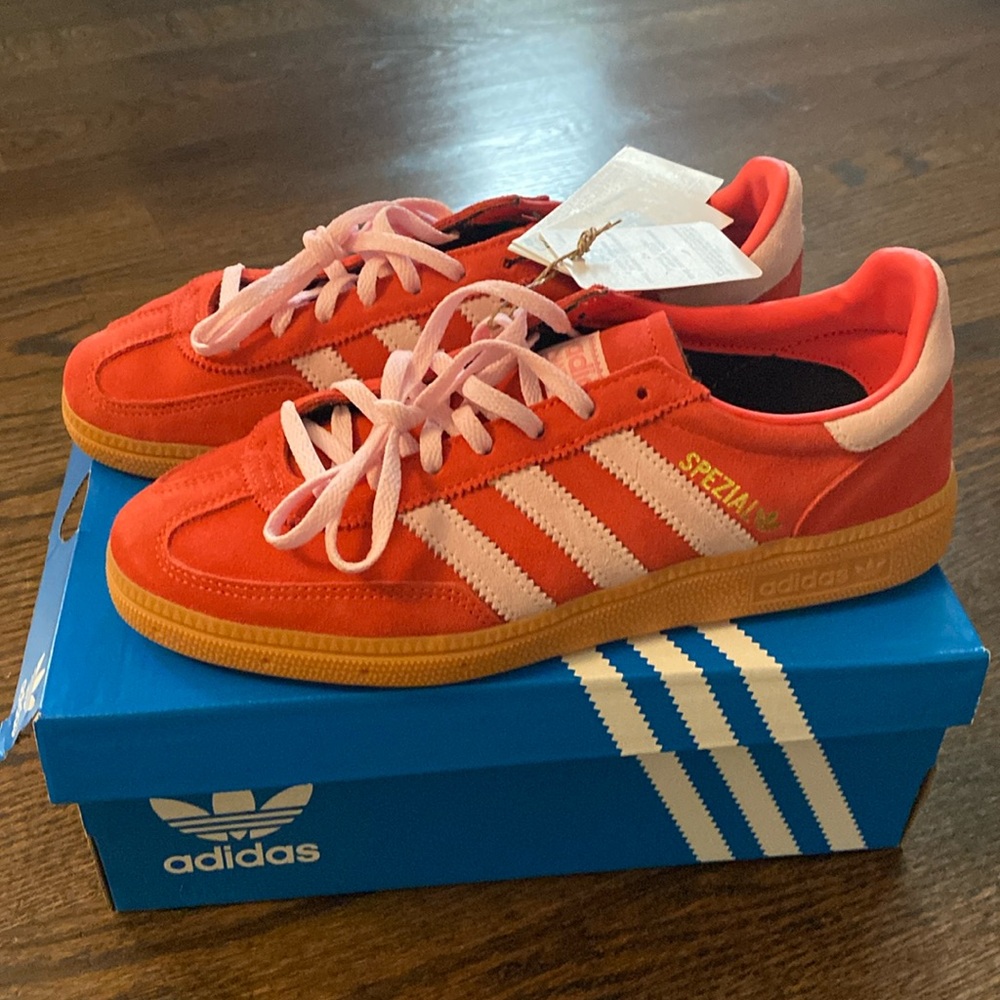 Adidas Spezial Women’s size 8 - Bright Red Clear Pink Gum Sole NWT!